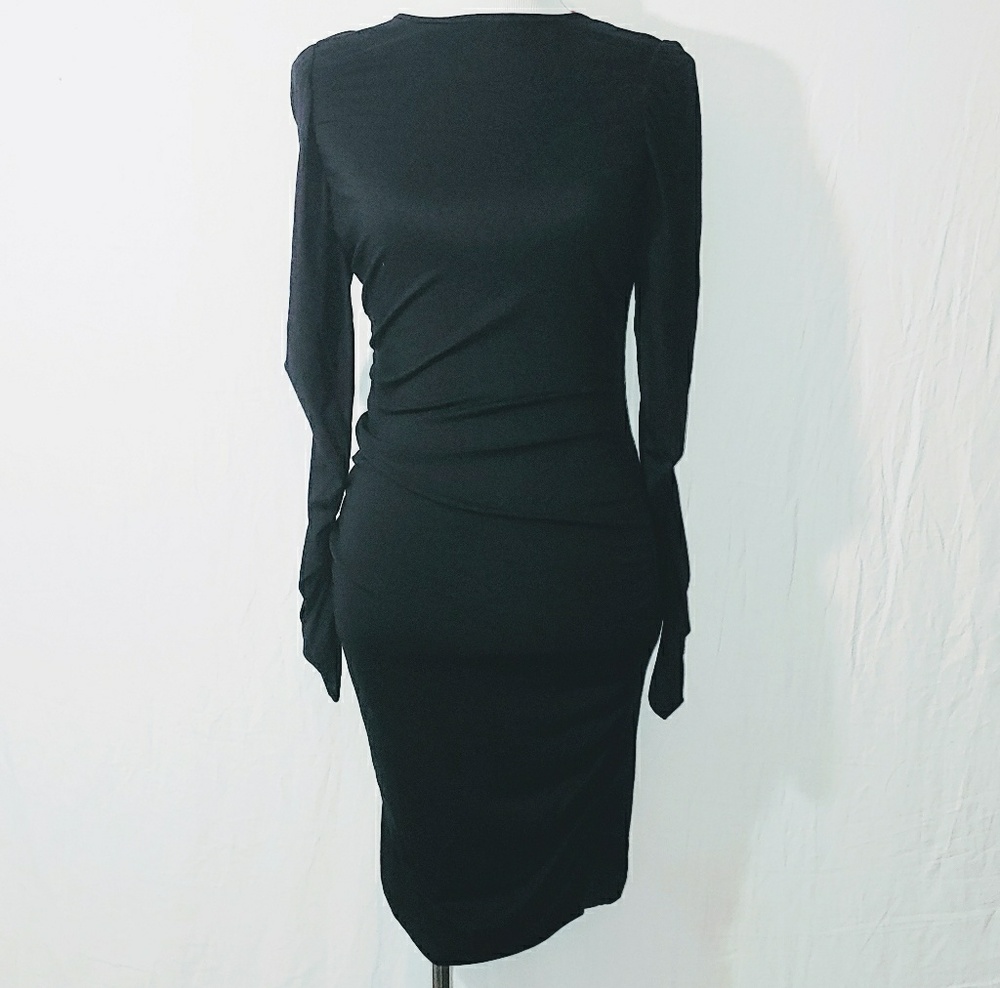 ASOS 'Bringing Sexy Back' Black Cinched Coctail 6